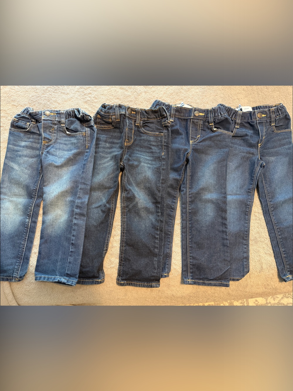 Baby / Toddler Size 3T Bundle Lot of 4 Dark Denim Old Navy Jeans - Barely Worn!